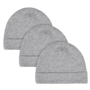 Gerber® 3-Pack Baby Neutral Gray Crafting Caps