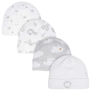 Gerber® 4-Pack Baby Neutral Sheep Caps