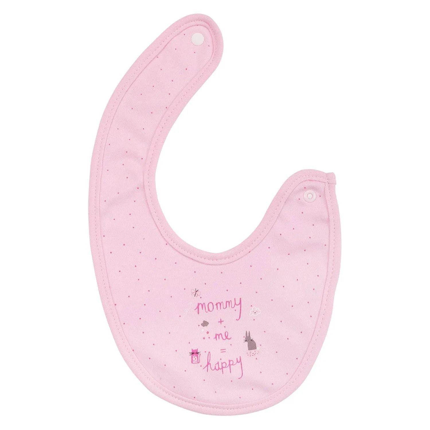 Happy Mommy Daddy Pink 3 Pk Bibs