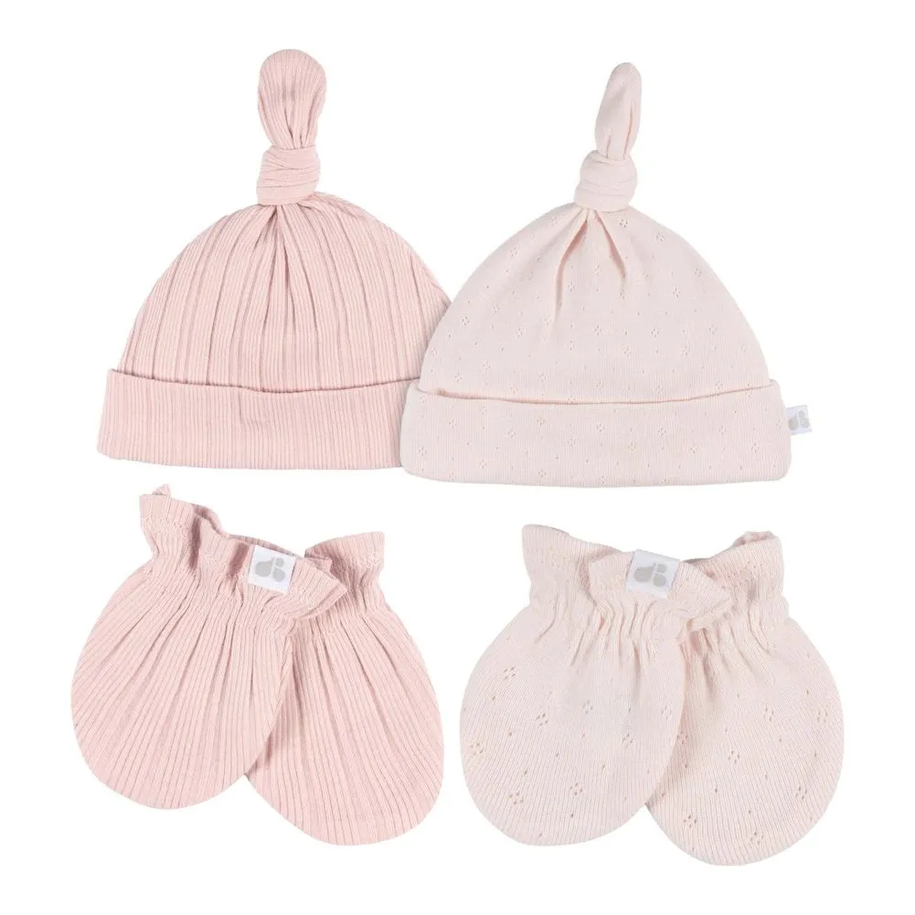 Just Born 4-Piece Hat and Mittens Set