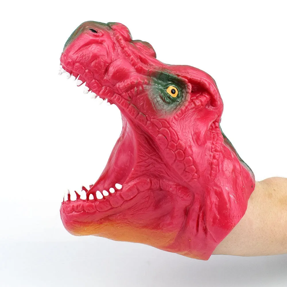 Kids Silicone Dinosaur Hand Puppet Gloves Story Telling Dinosaur Viper Snake Toy