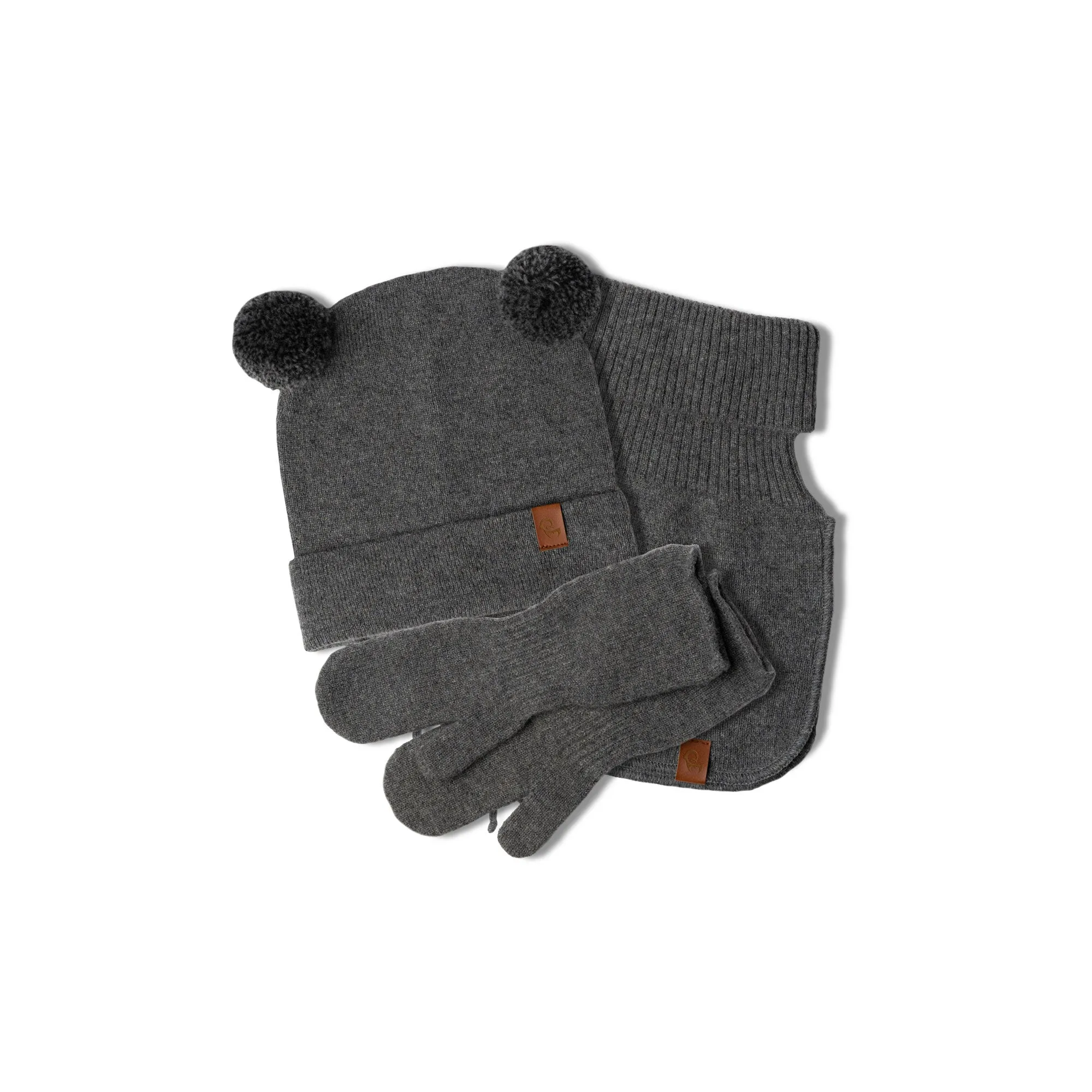 Knit Baby Beanie, Dickie & Mittens 3-Piece