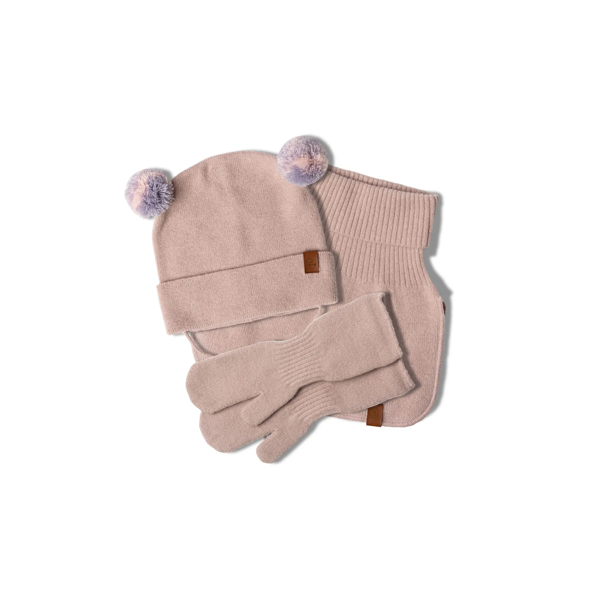 Knit Baby Beanie, Dickie & Mittens 3-Piece