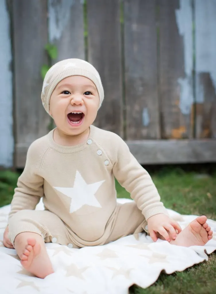 Knit Bamboo Star Rompers