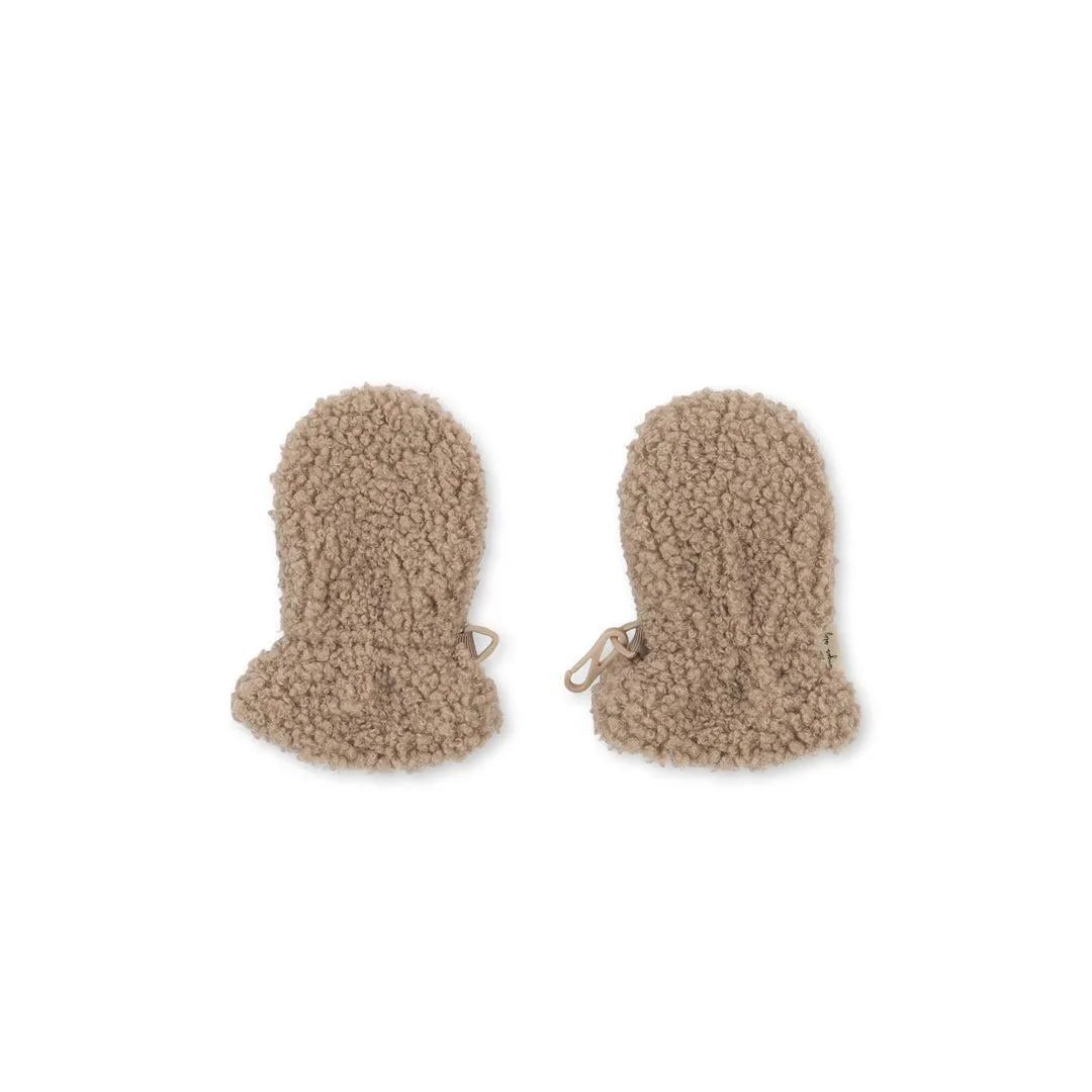 Konges Sløjd Grizz Teddy Baby Mittens - Oxford Tan