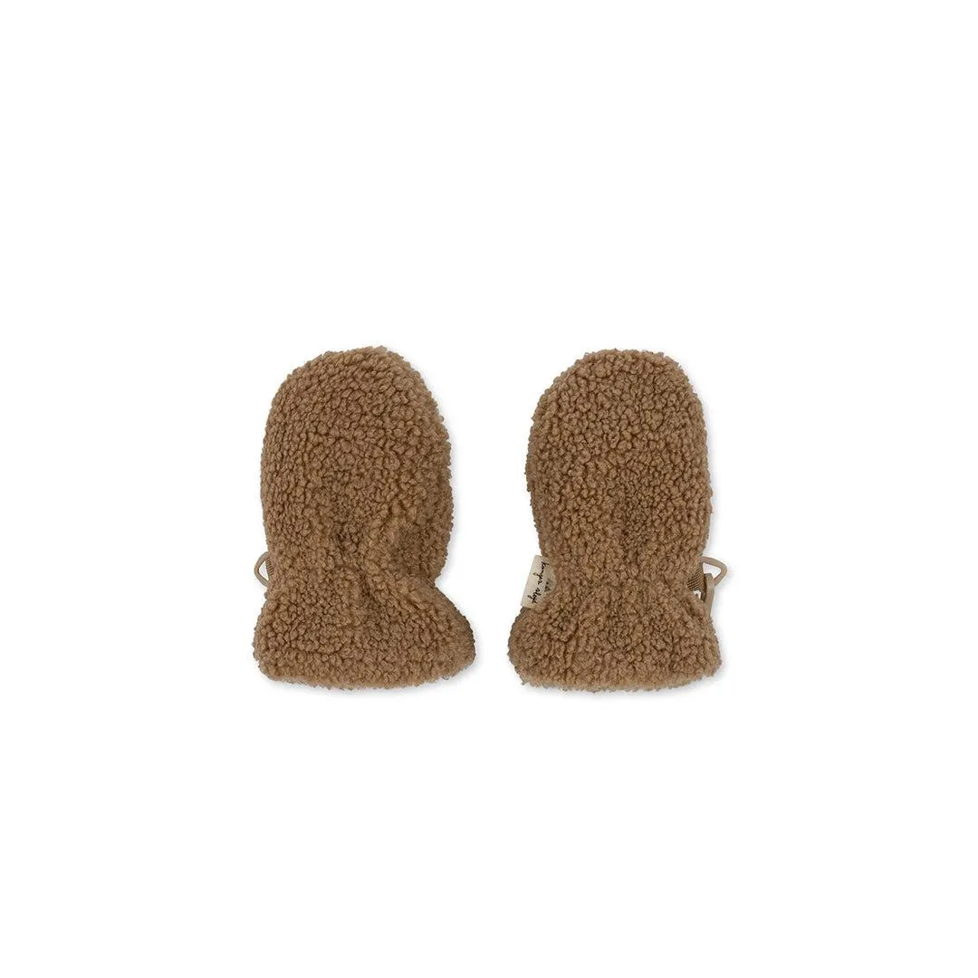 Konges Sløjd Grizz Teddy Baby Mittens - Shitake