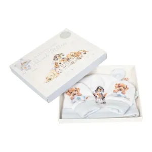 Little Paws Newborn Hat & Mitts Gift Set - Little Wren Collection by Wrendale