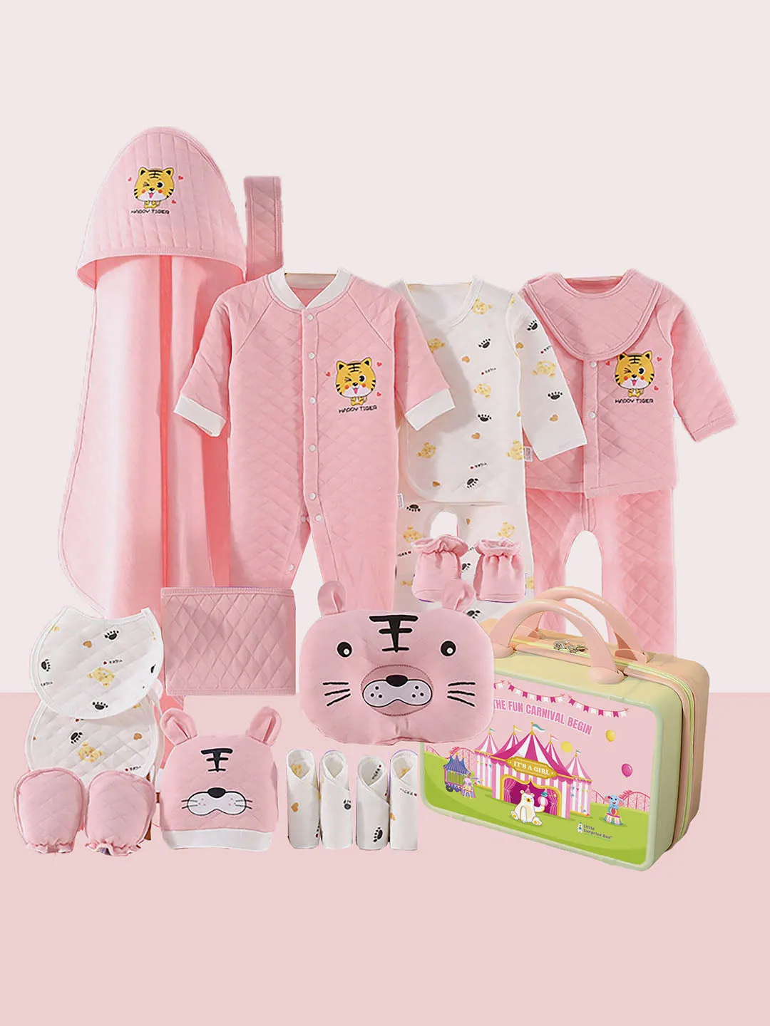 Little Surprise Box 21 Pcs Winter Wear Newborn Baby Girl/ Boy Gift Hamper With Suitcase