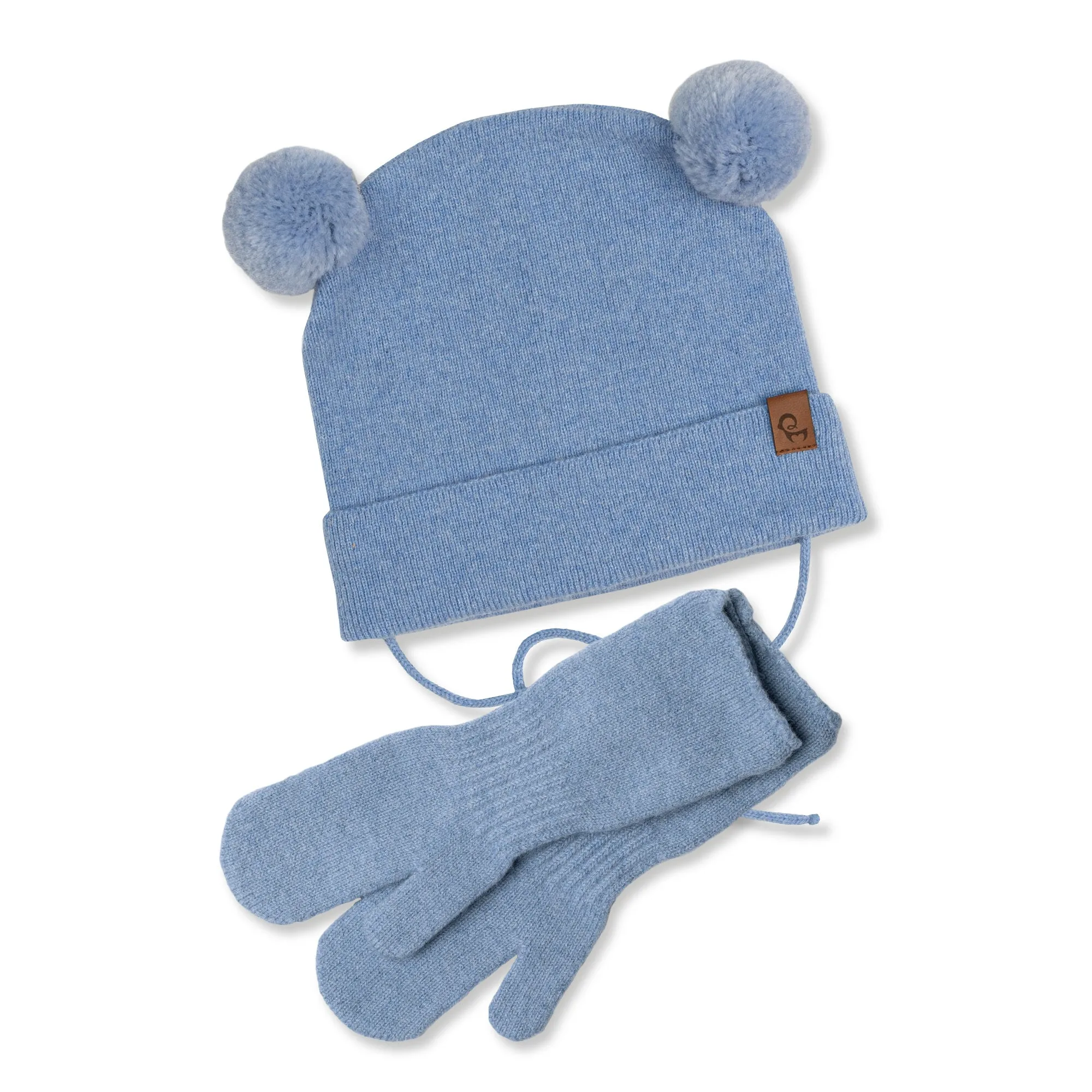 MENIQUE Knit Baby Beanie & Mittens 2-Piece