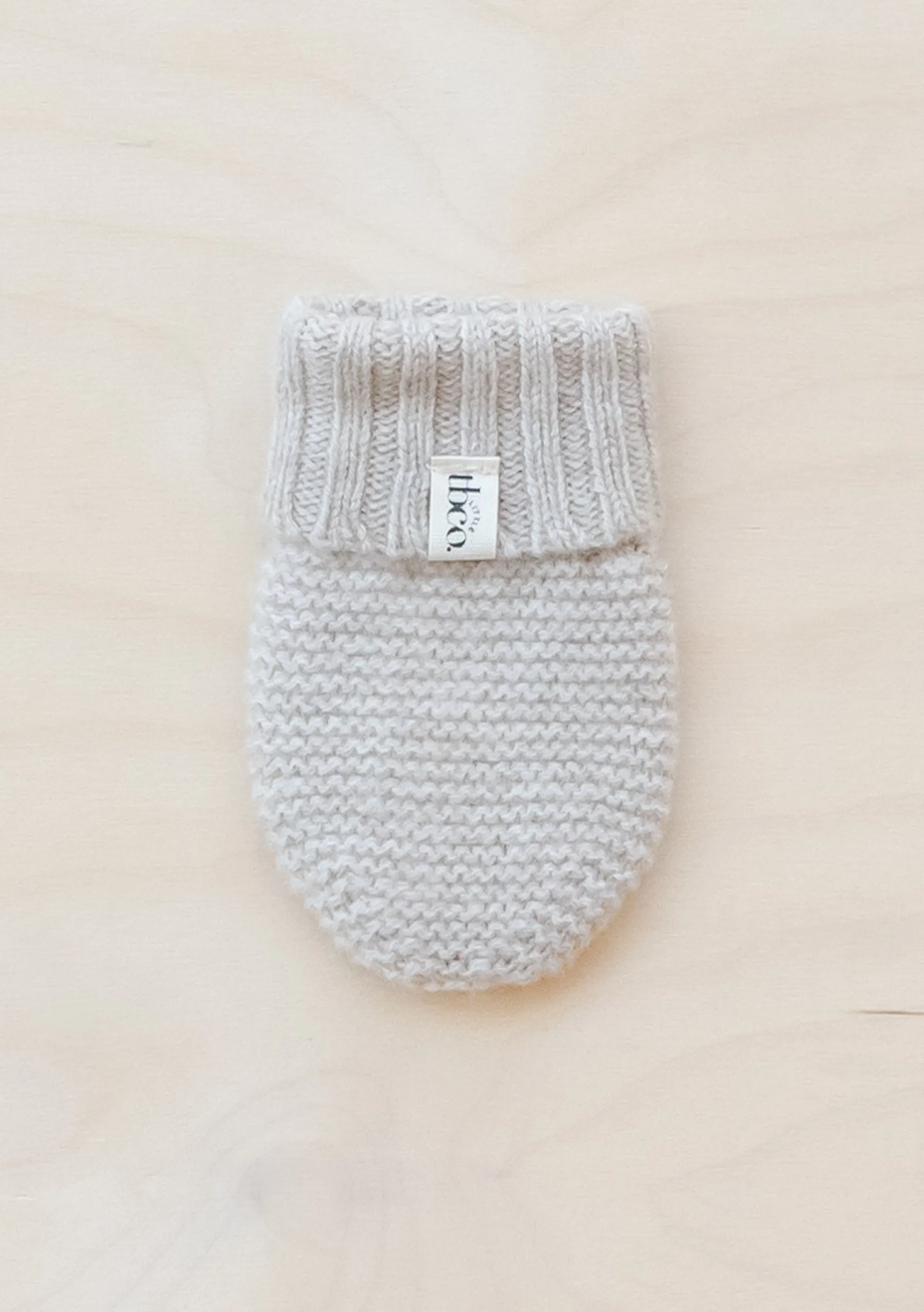 Merino Wool Baby Mittens in Oatmeal Melange