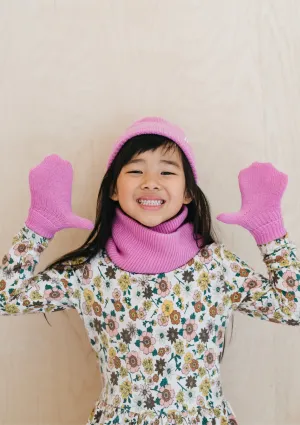 Merino Wool Kids Neck Warmer in Pink