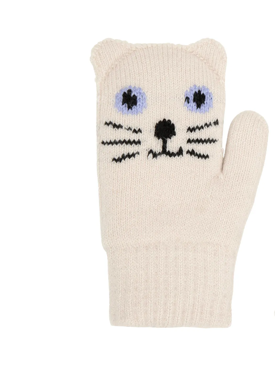 Molo Kenau-knitted mittens for babies-Cream