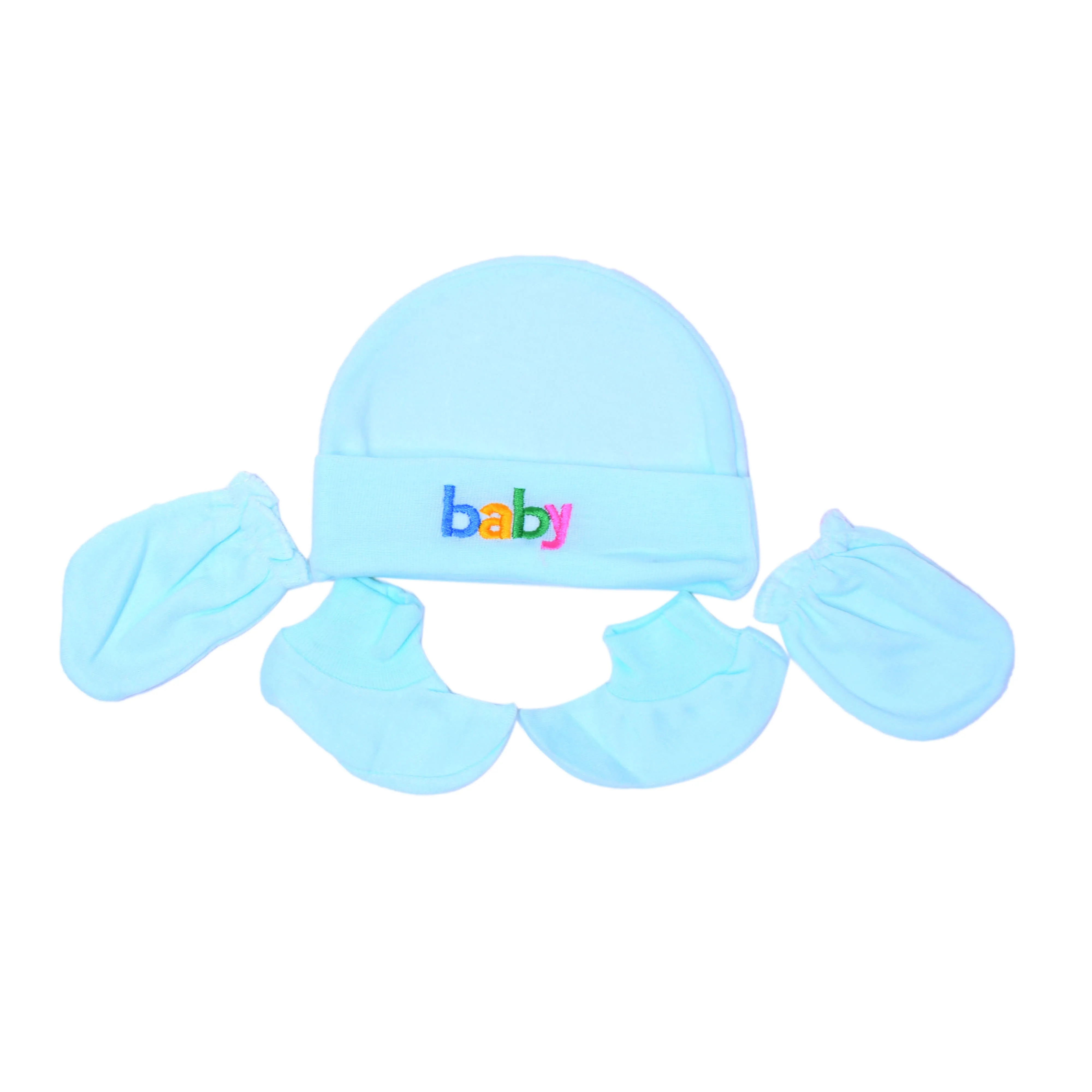 MONTALY Cap Set Plain 0-3m Age