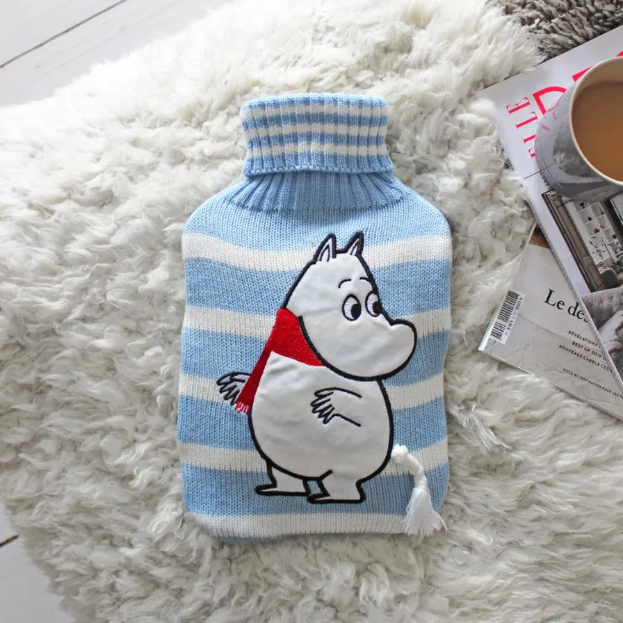 Moomin Stripey Hot Water Bottle With Moomin