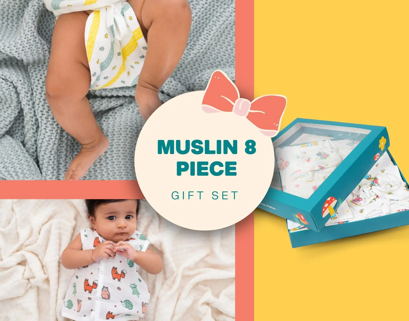 Muslin 8 Piece Gift Set (0-3 Months)