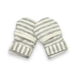 Newborn No Scratch Mittens/Velcro Adjustable Striped Mitts