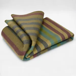 Pastaza - Baby Alpaca Wool Throw Blanket / Sofa Cover - Queen 98 x 68 in - Olive Green/Burgundy/Turquoise