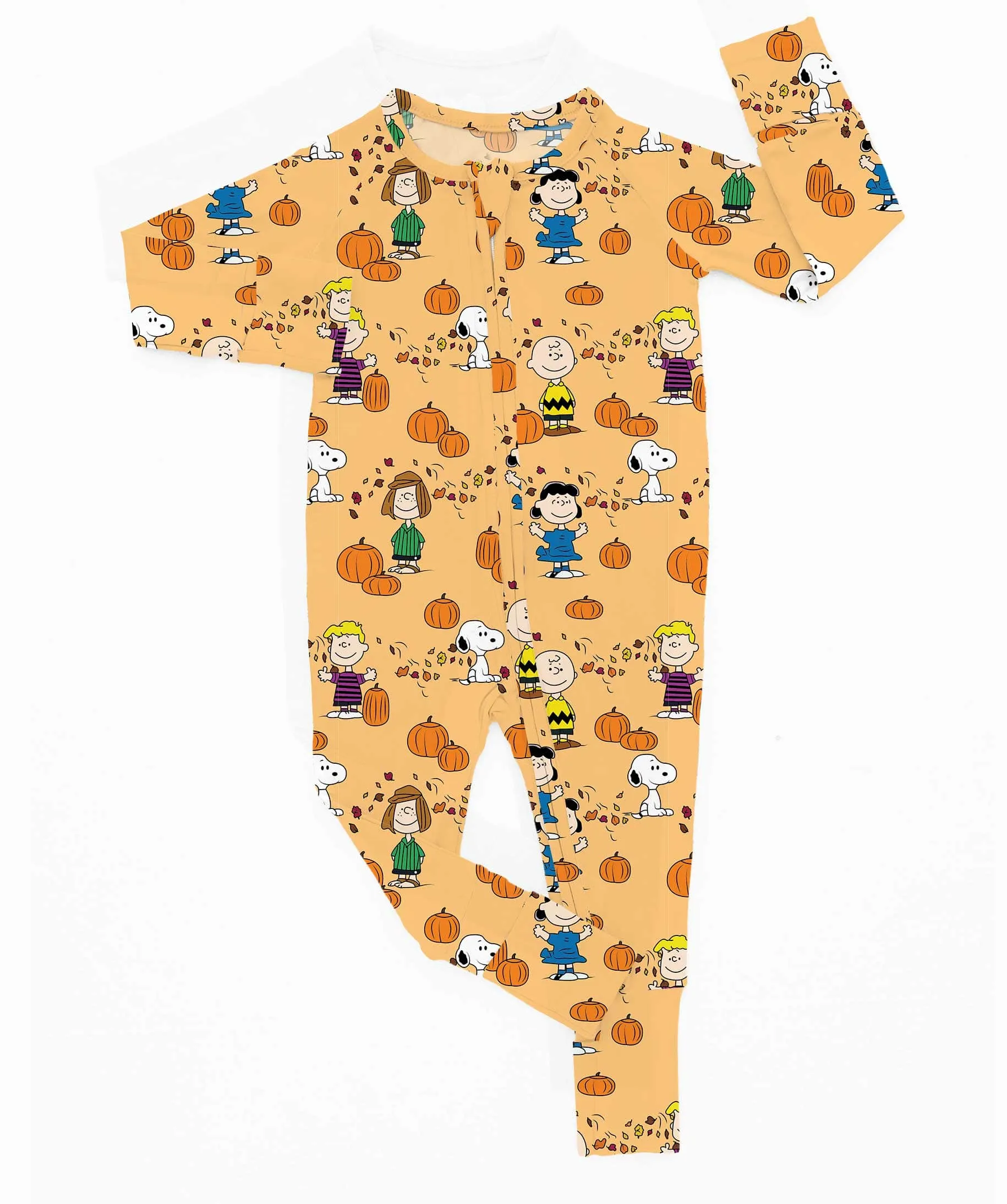 [Pre Order] Fabulous Fall Great Pumpkin - Bamboo Zippy Romper (EST SHIP LATE OCT)