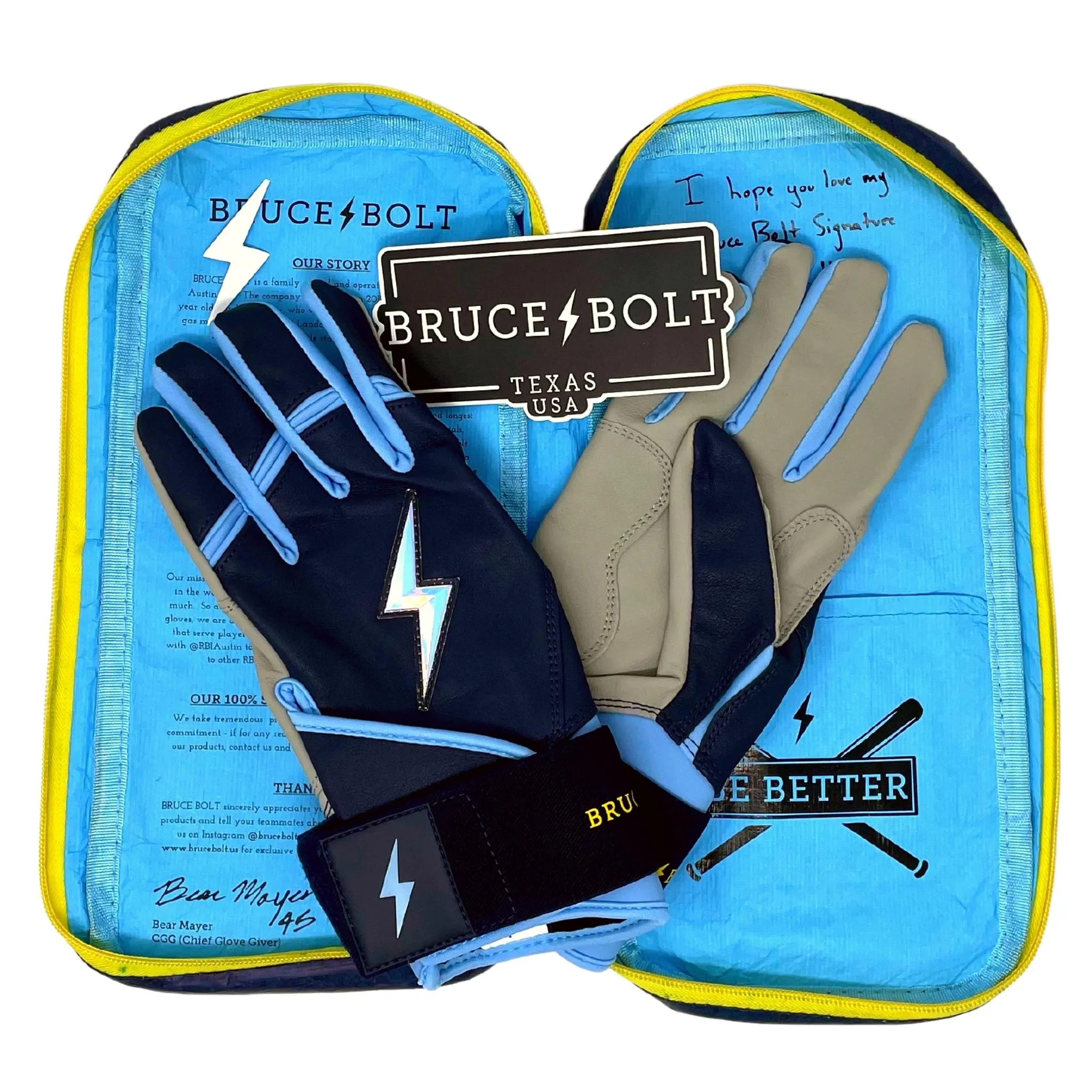 PREMIUM PRO Creator Series Long Cuff Batting Gloves | TAMPA BLUE