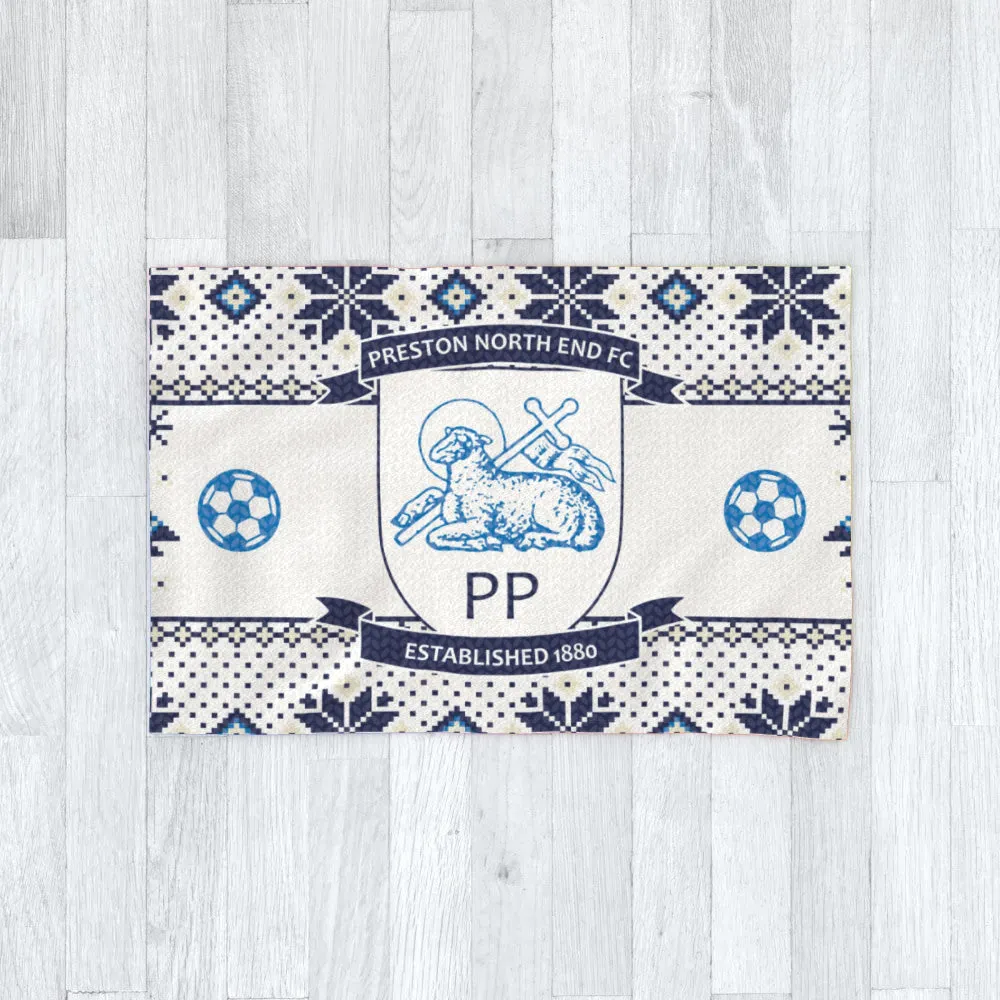 Preston North End Knit Winter Blanket