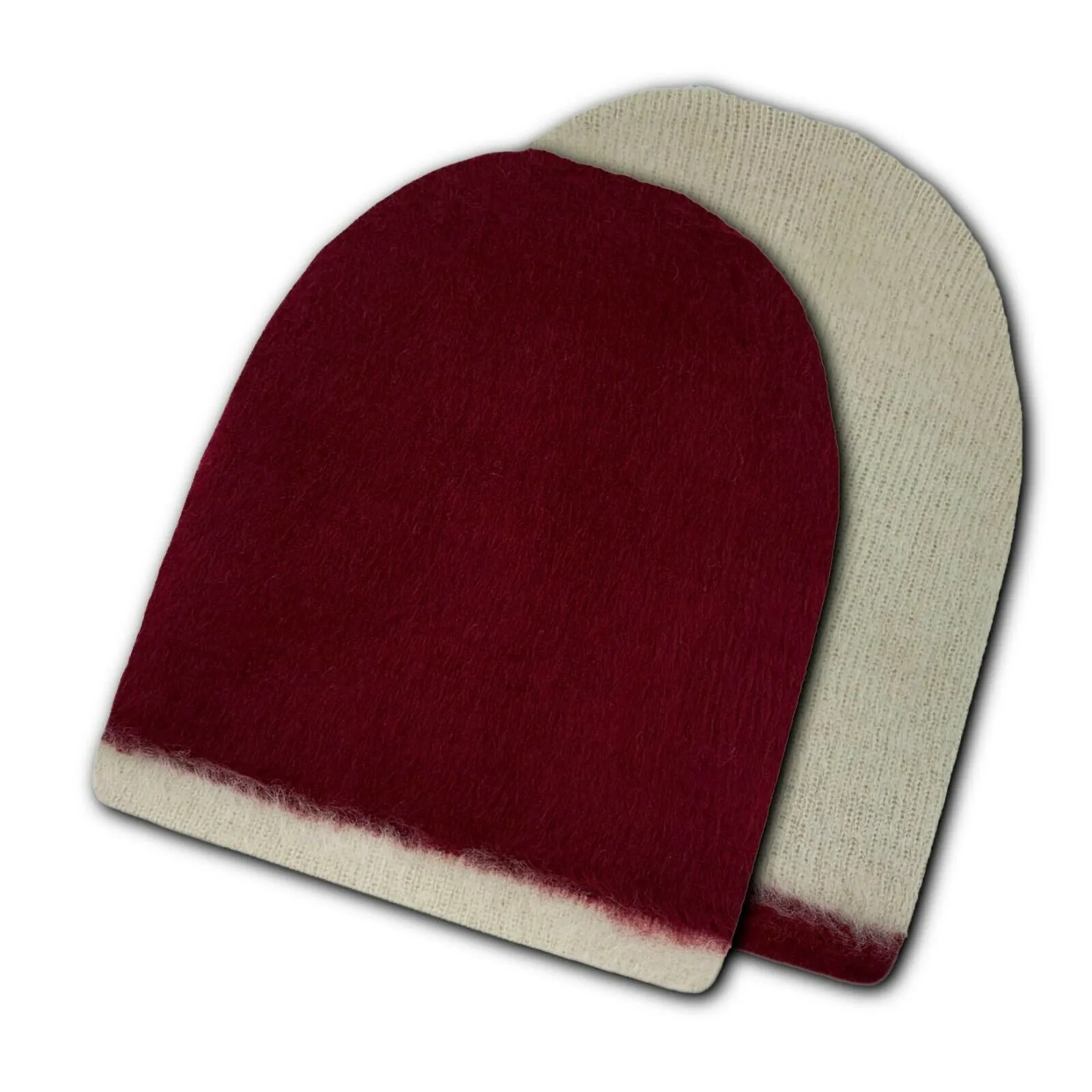 Reversible Alpaca Wool Brushed Unisex Beanies Handmade In Ecuador