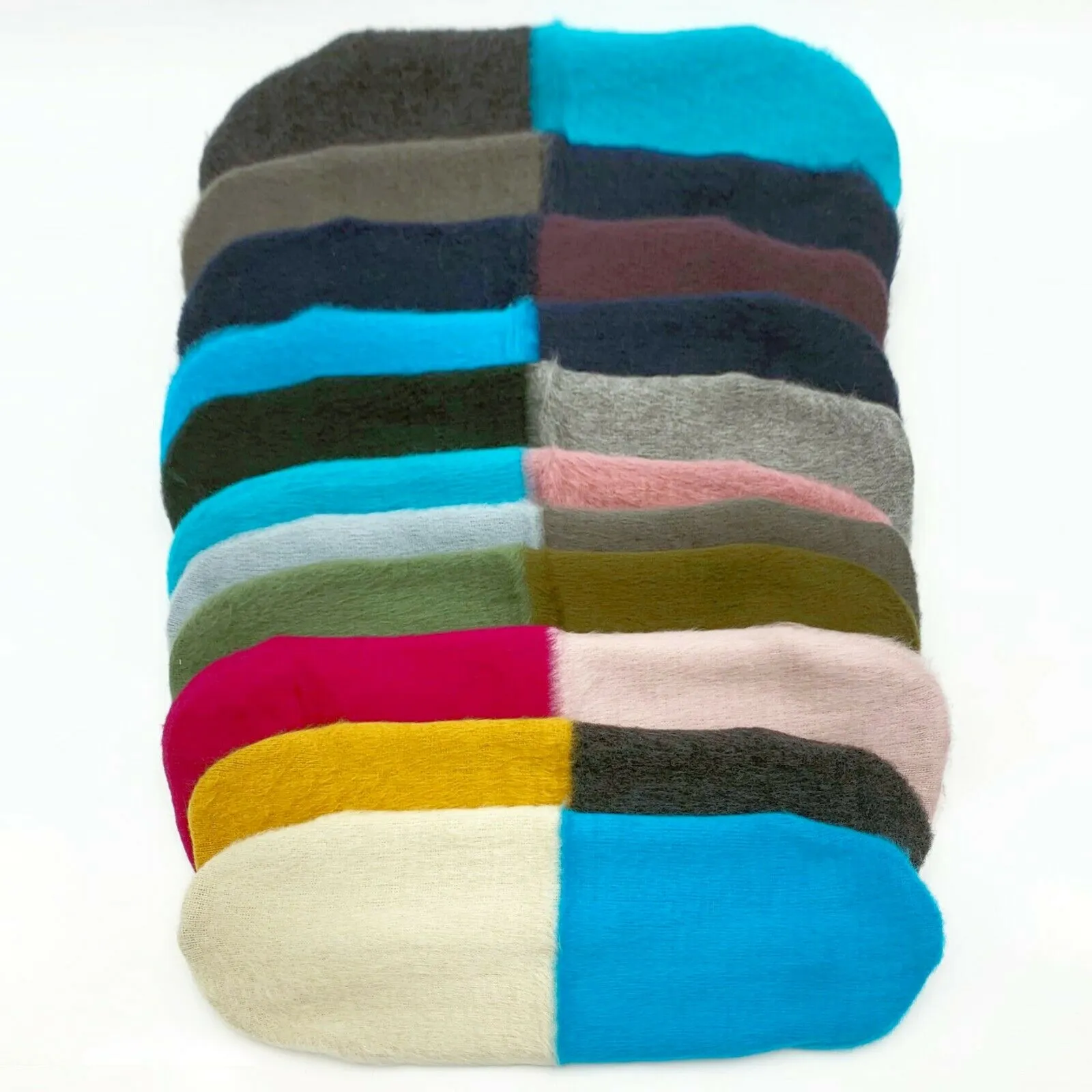 Reversible Alpaca Wool Brushed Unisex Beanies Handmade In Ecuador