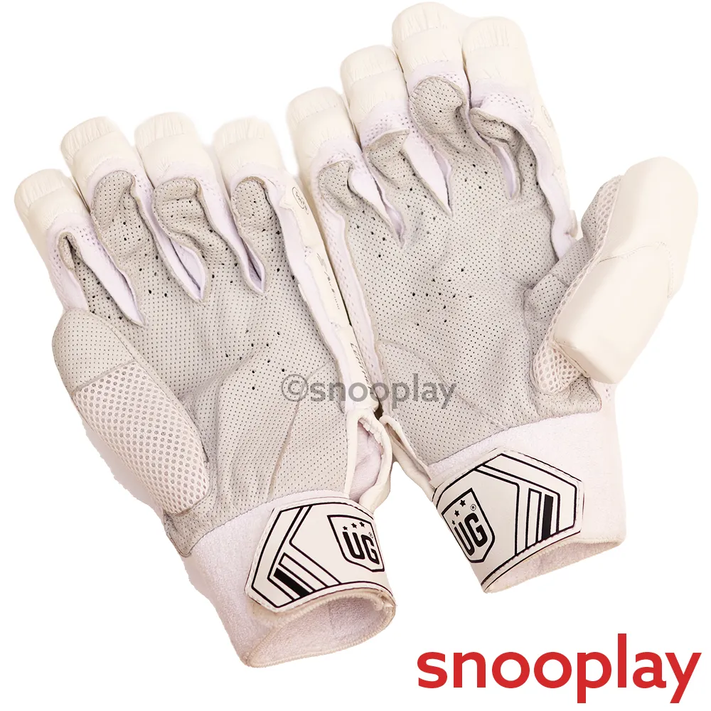 Signature Cricket Batting Leather Gloves (White) | 15  Years