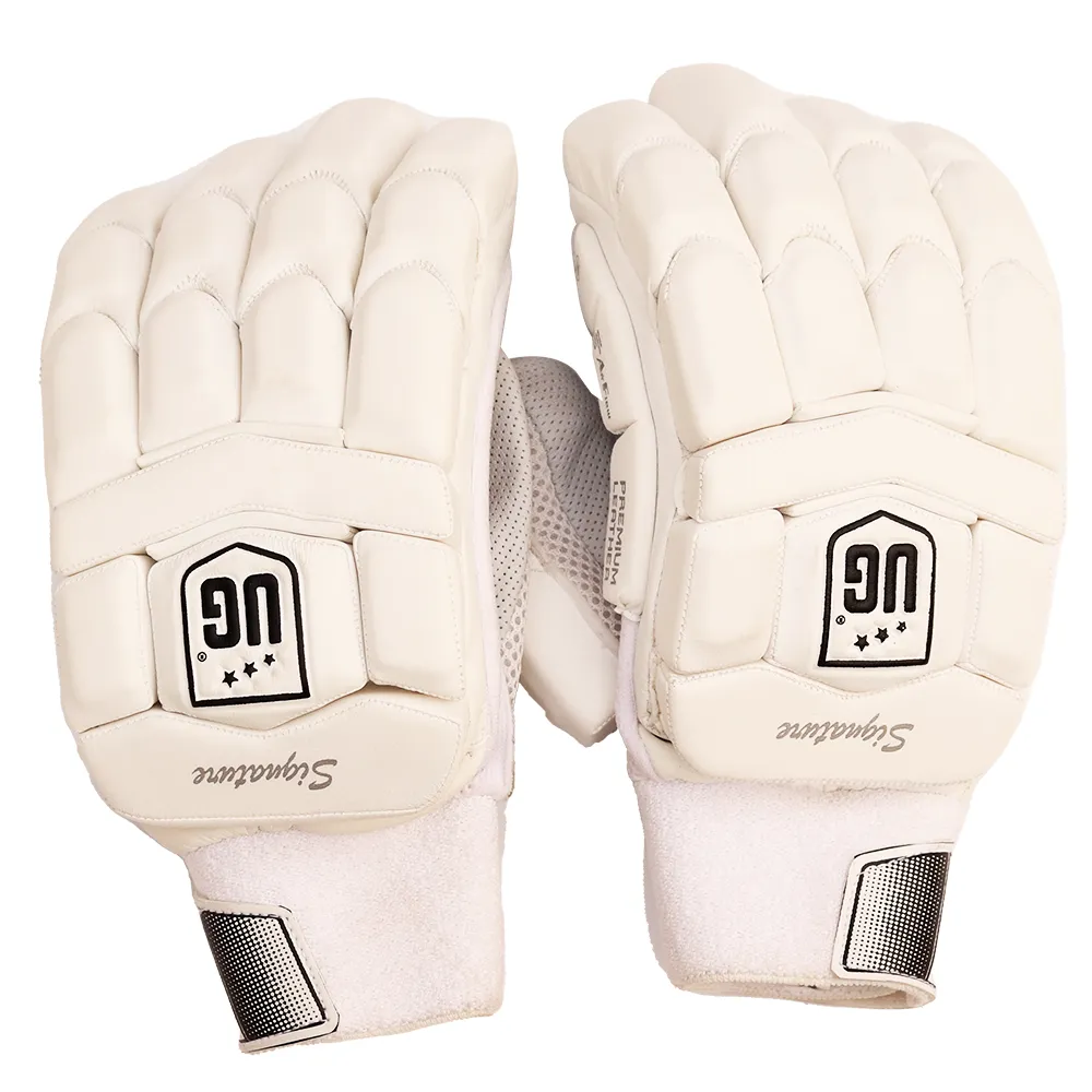 Signature Cricket Batting Leather Gloves (White) | 15  Years