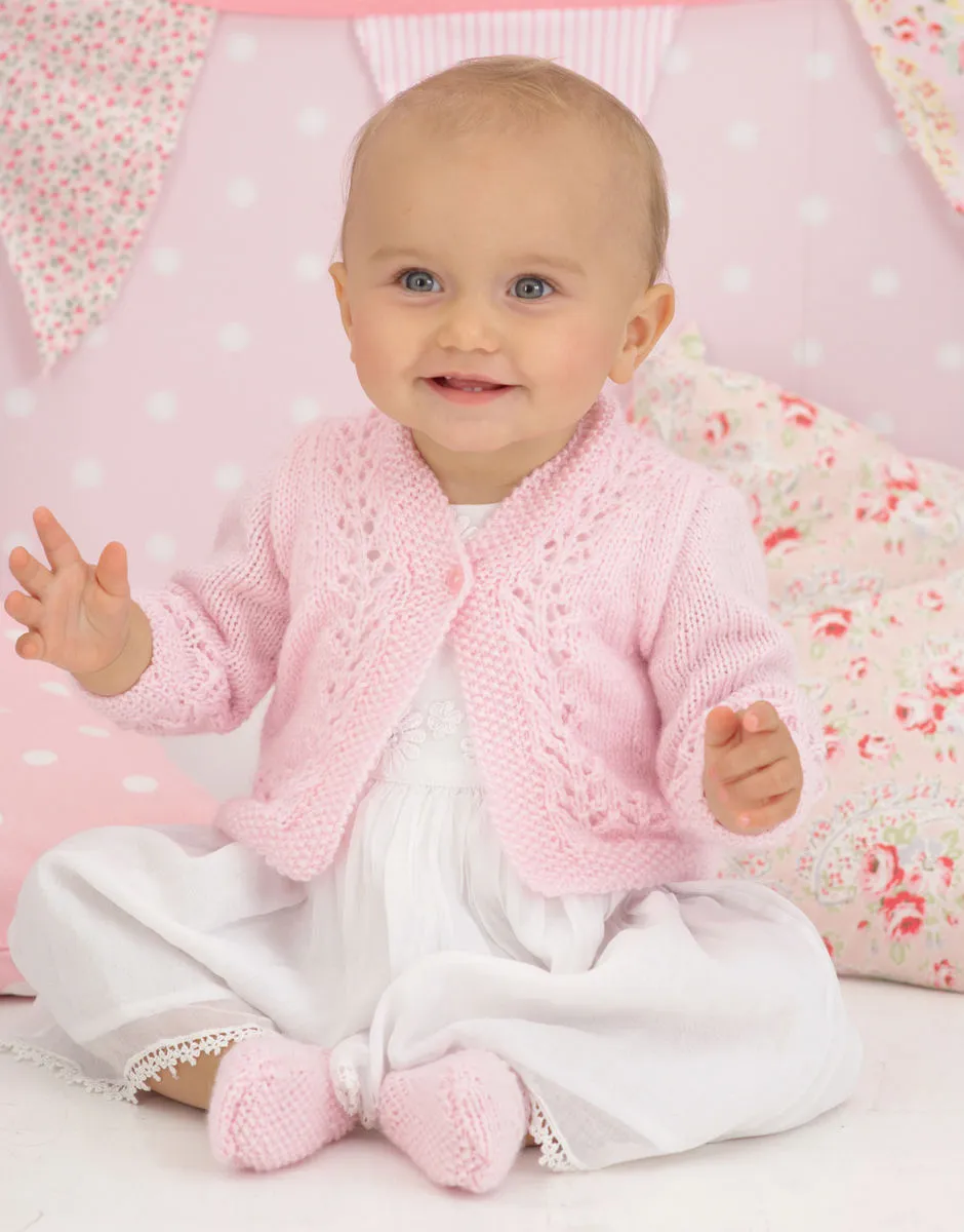 Sirdar - Baby Cardigan, Hat & Shoes in Snuggly Double Knit - Knitting Pattern 1723