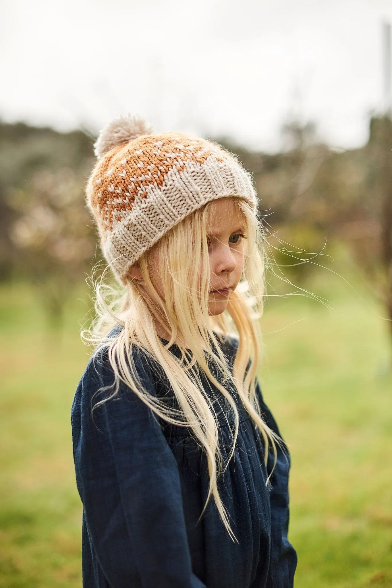 Snowflake Beanie Caramel