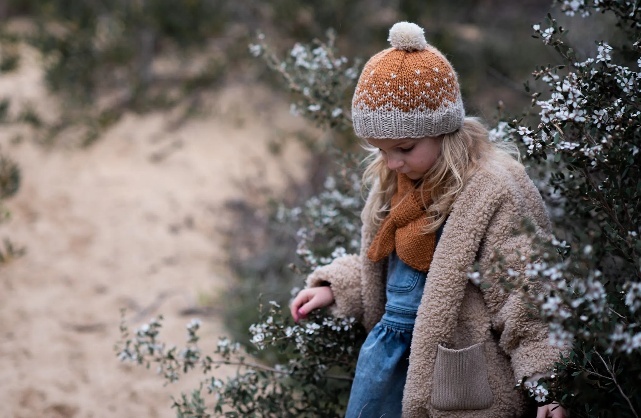 Snowflake Beanie Caramel