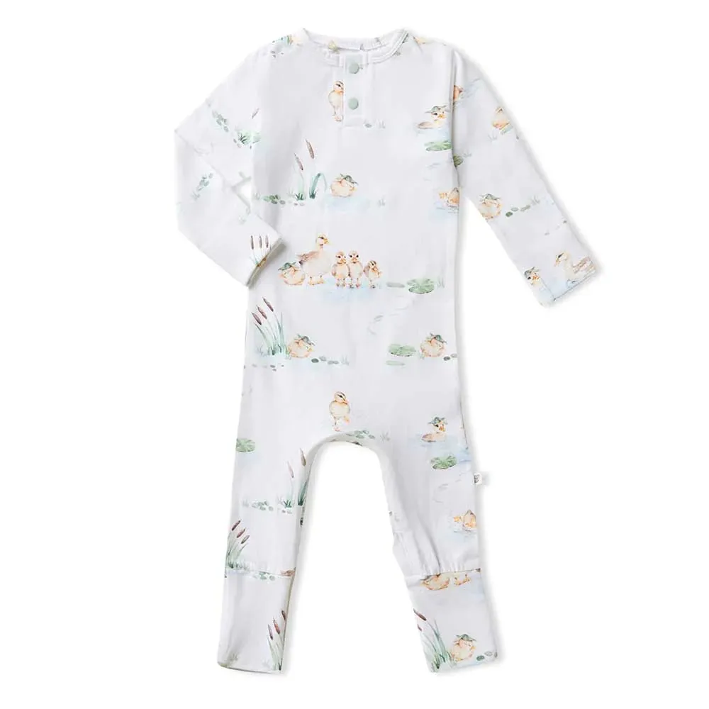 Snuggle Hunny Duck pond LS Growsuit