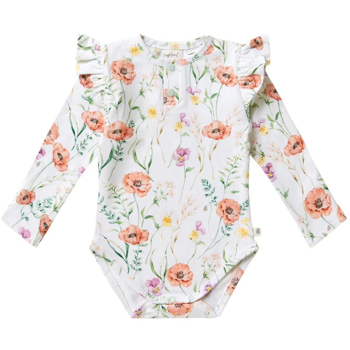 Snuggle Hunny Long Sleeve Bodysuit - Meadow Organic