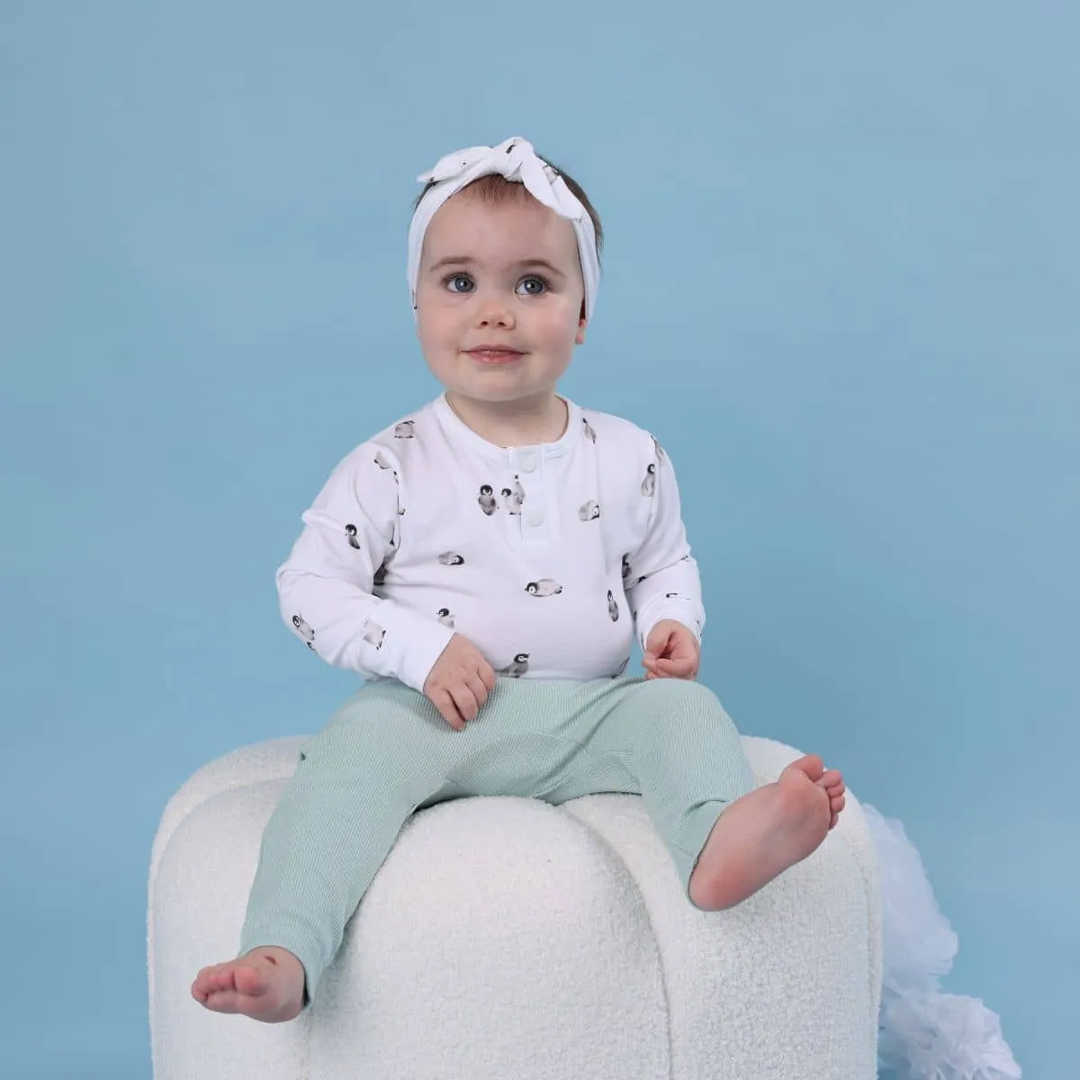 Snuggle Hunny Long Sleeve Bodysuit - Penguin Organic