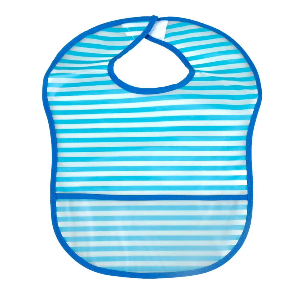 Striped Blue 2 Pk Bibs