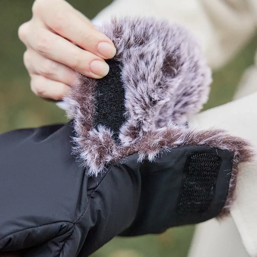 Stroller Gloves / Thick Fur Warm Windproof Gloves