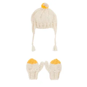 Sunrise Beanie & Mitten Set Cream