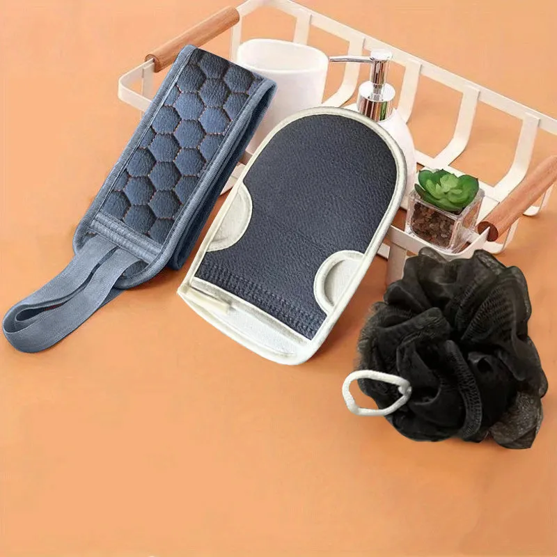 Ultimate Bath Set Towels Gloves Scrubber Loofah Skin Exfoliator