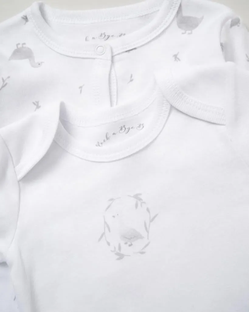 Unisex Baby Clothing Set in White 'Ducks'