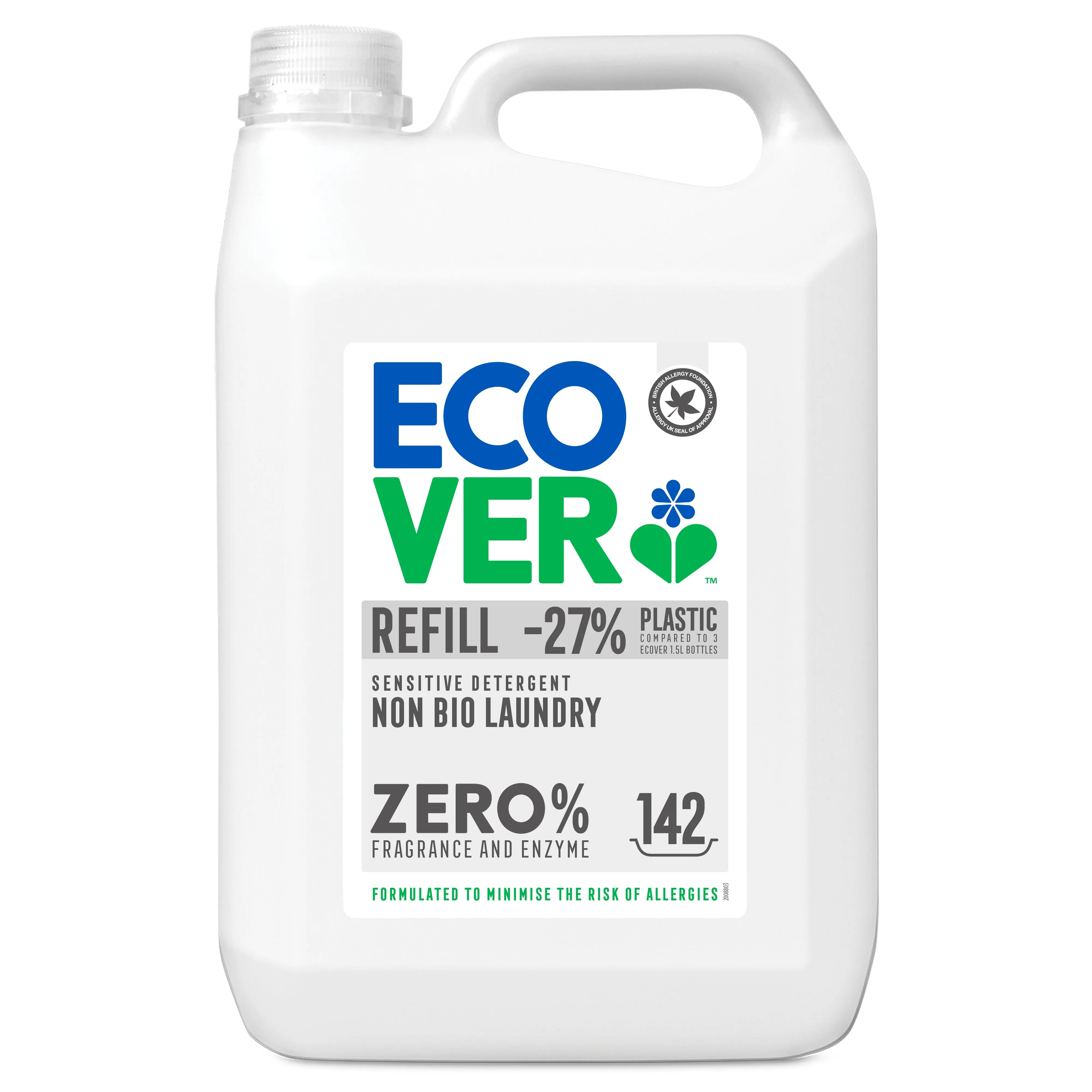 Zero Sensitive Non-Bio Laundry Liquid 5L